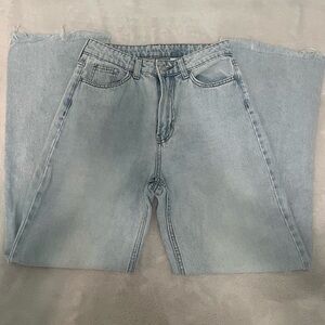 H&M light blue wide leg jeans
